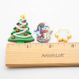 Snowman & Sweets Christmas Flatback Craft Embellishments
