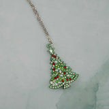 Sparkling Christmas Tree Pendant Necklace