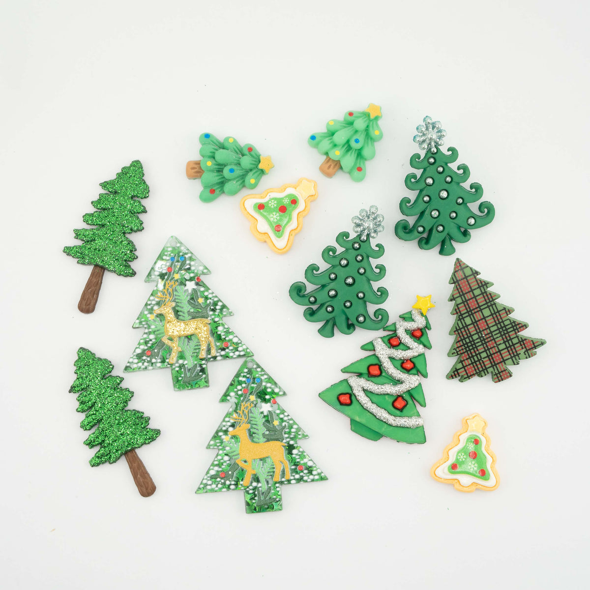 Christmas Tree Craft Embellishments – 14-Piece Mix