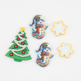 Snowman & Sweets Christmas Flatback Craft Embellishments