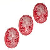 Victorian Cameo Portrait Flat-Back Resin Embellishments 3 Piece Pack