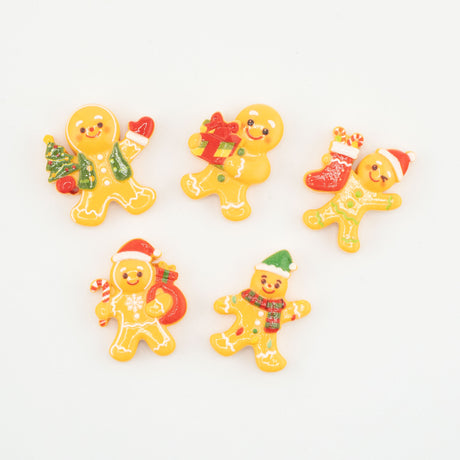 Gingerbread Man Resin Flatback Craft Embellishments