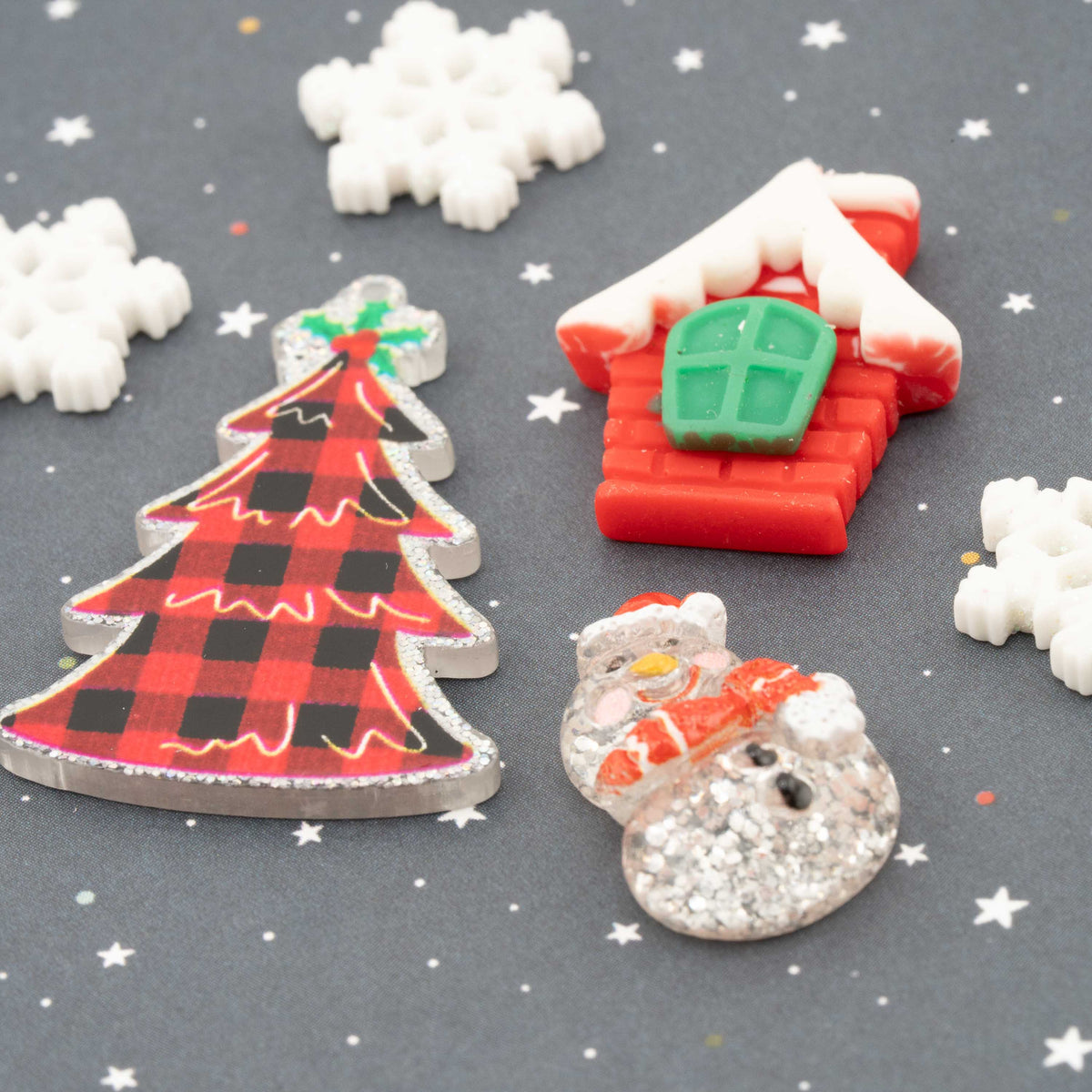 Cozy Christmas Flatback Craft Embellishments