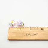 Vibrant Flower with Rhinestones Resin Flat Craft Embellishments