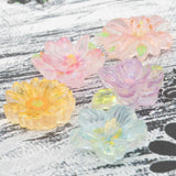 Pastel Glitter Flower Resin Flat Craft Embellishments