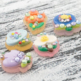 Vibrant Flower with Rhinestones Resin Flat Craft Embellishments
