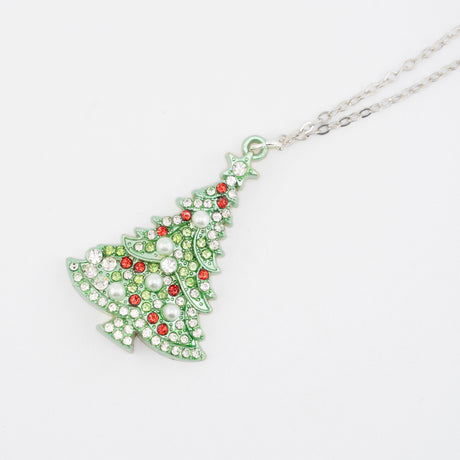 Sparkling Christmas Tree Pendant Necklace