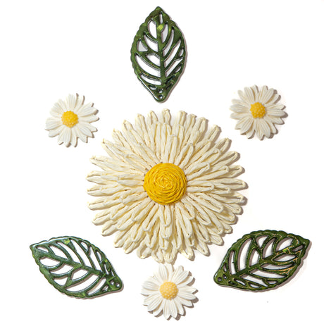 White Beach Rattan Flower Craft Embellishments