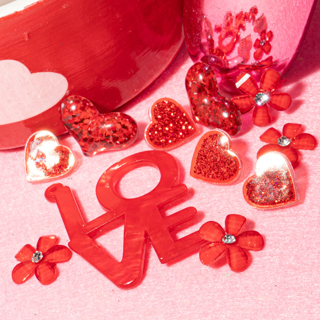 Love Notes Valentine Flat Back Embellishment Pack