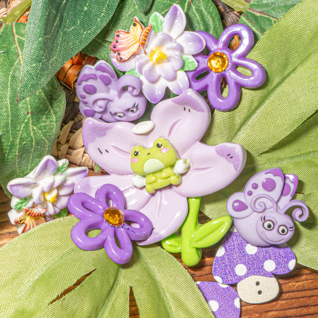 Enchanted Woodland Purple Flat Back Embellishments