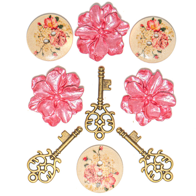 Secret Garden Charm Flat Back Embellishments
