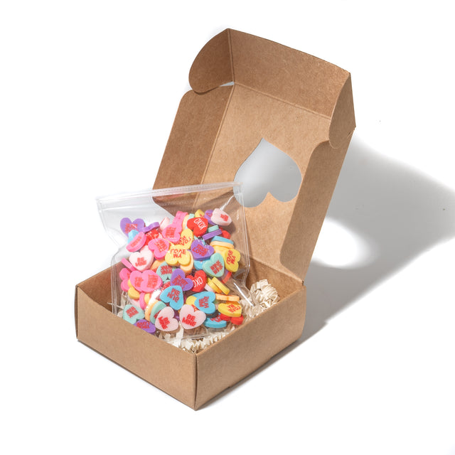 Sweet Talk Valentine’s Day Clay Heart Embellishment Pack, 100+ Pieces