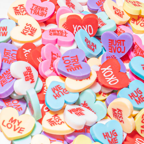 Sweet Talk Valentine’s Day Clay Heart Embellishment Pack, 100+ Pieces