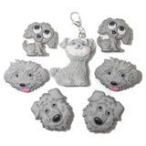 Soft Paws & Puppy Eyes Grey Dog Embellishment Pack