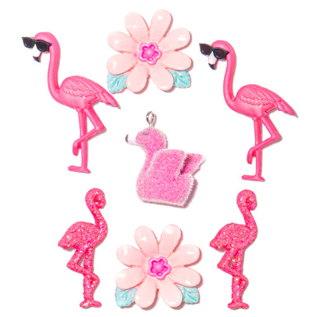 Pink Paradise Flamingo Embellishment Pack