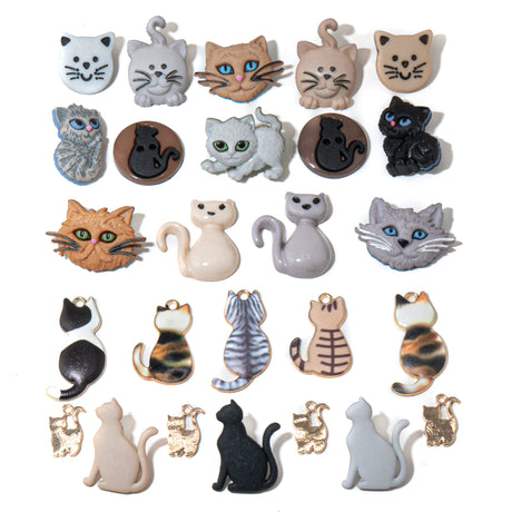 Fuzzy Buddies Cat Craft Embellishment Bulk Pack