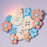 Vintage Coastal Blue Button Embellishment Mix