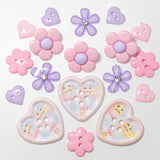 Cotton Candy Hearts Button Embellishment Mix