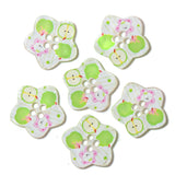 6-Piece Sew-Thru Buttons Apple Garden Print