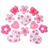 Pretty in Pink Sparkle Heart Embellishment Mix