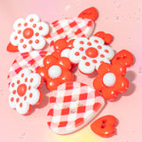 Classic Picnic Red & White Button Embellishment Mix