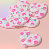 6-Piece Sew-Thru Buttons Vibrant Pink Hearts