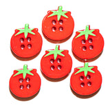 Tomato Printed 4-Hole Buttons