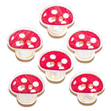 Red Mushroom Printed 2-Hole Buttons