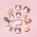 Tiny Cat Faces Resin Craft Embellishments