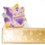 Glitter Magic Foxes Resin Craft Embellishments