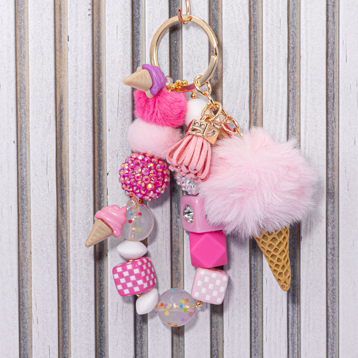 Strawberry Ice Cream Keychain Kit