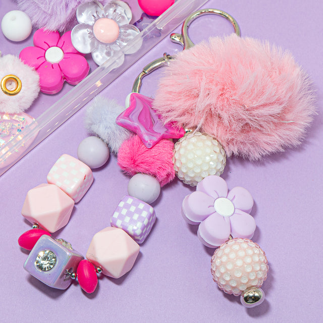 40pcs Rainbow Silicone Acrylic Beads – Perfect for DIY Pencil & Drink Charms