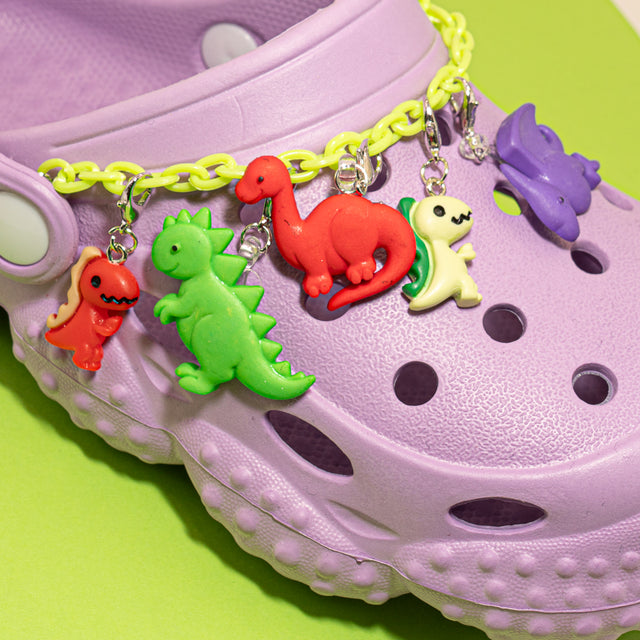 40pcs Dino Silicone Acrylic Beads – Perfect for DIY Pencil & Drink Charms