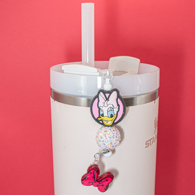 70pcs Disney Minnie & Daisy Silicone Acrylic Beads – Perfect for DIY Pencil & Drink Charms