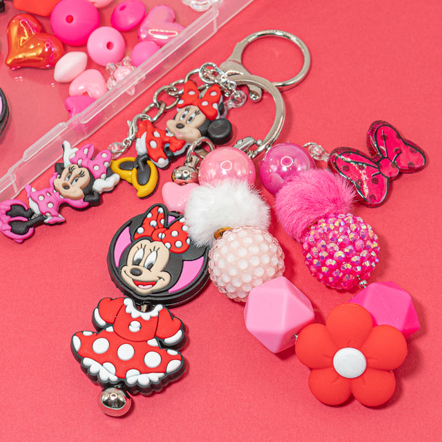 70pcs Disney Minnie & Daisy Silicone Acrylic Beads – Perfect for DIY Pencil & Drink Charms