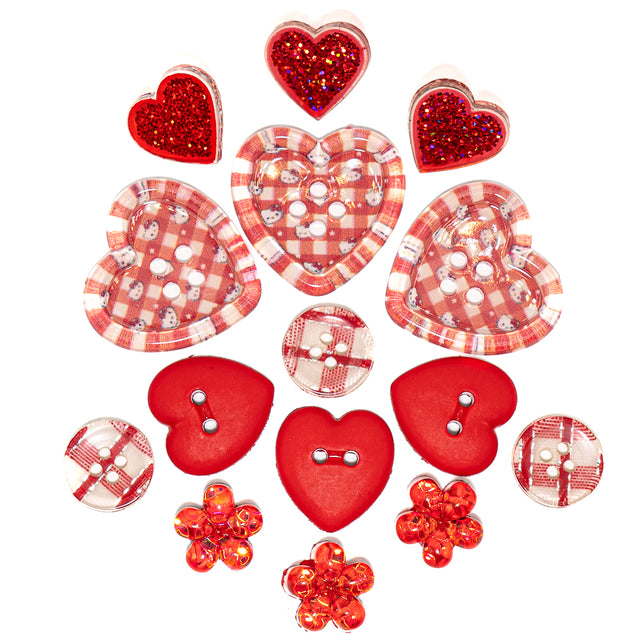 Picnic Hearts Craft Embellishment Mix