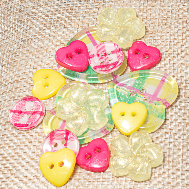 Plaid Petals & Hearts Embellishment Pack