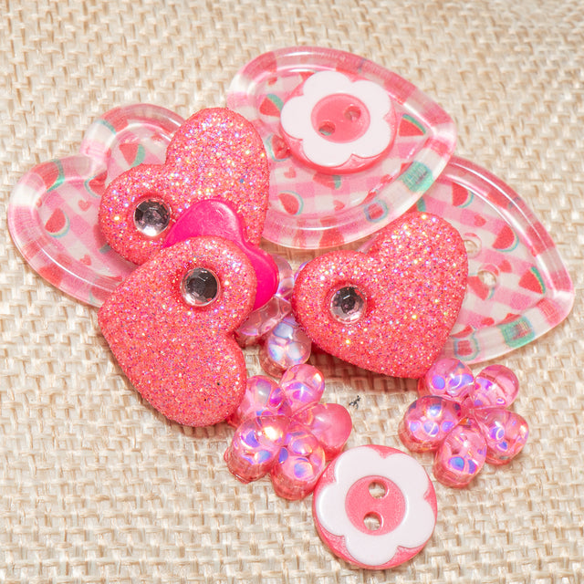 Coral Kiss Craft Embellishment Mix
