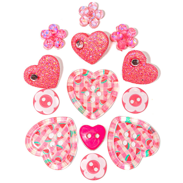Coral Kiss Craft Embellishment Mix