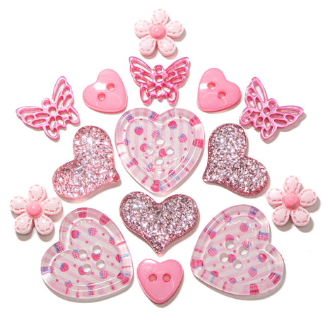 Strawberry Picnic Craft Embellishment Mix