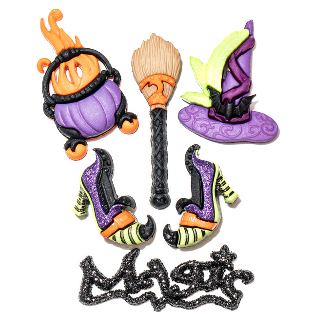 Witches Spell Halloween Themed Embellishments