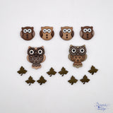 Woodland Wisdom Owl Bird Nature Themed Embellishments