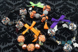 Handmade Beaded Halloween Mini Wreath Ornaments