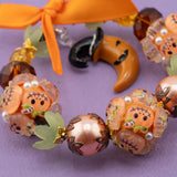 Handmade Beaded Halloween Mini Wreath Ornaments