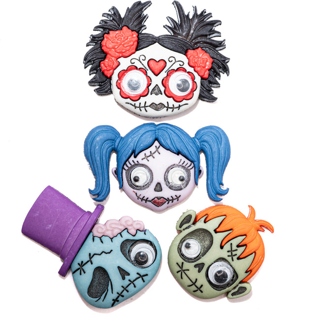 Zany Zombies Googly Eye Fun Monster Themed Buttons