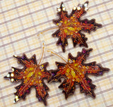 Red Acrylic Maple Leaf Flatback Craft Embellishments