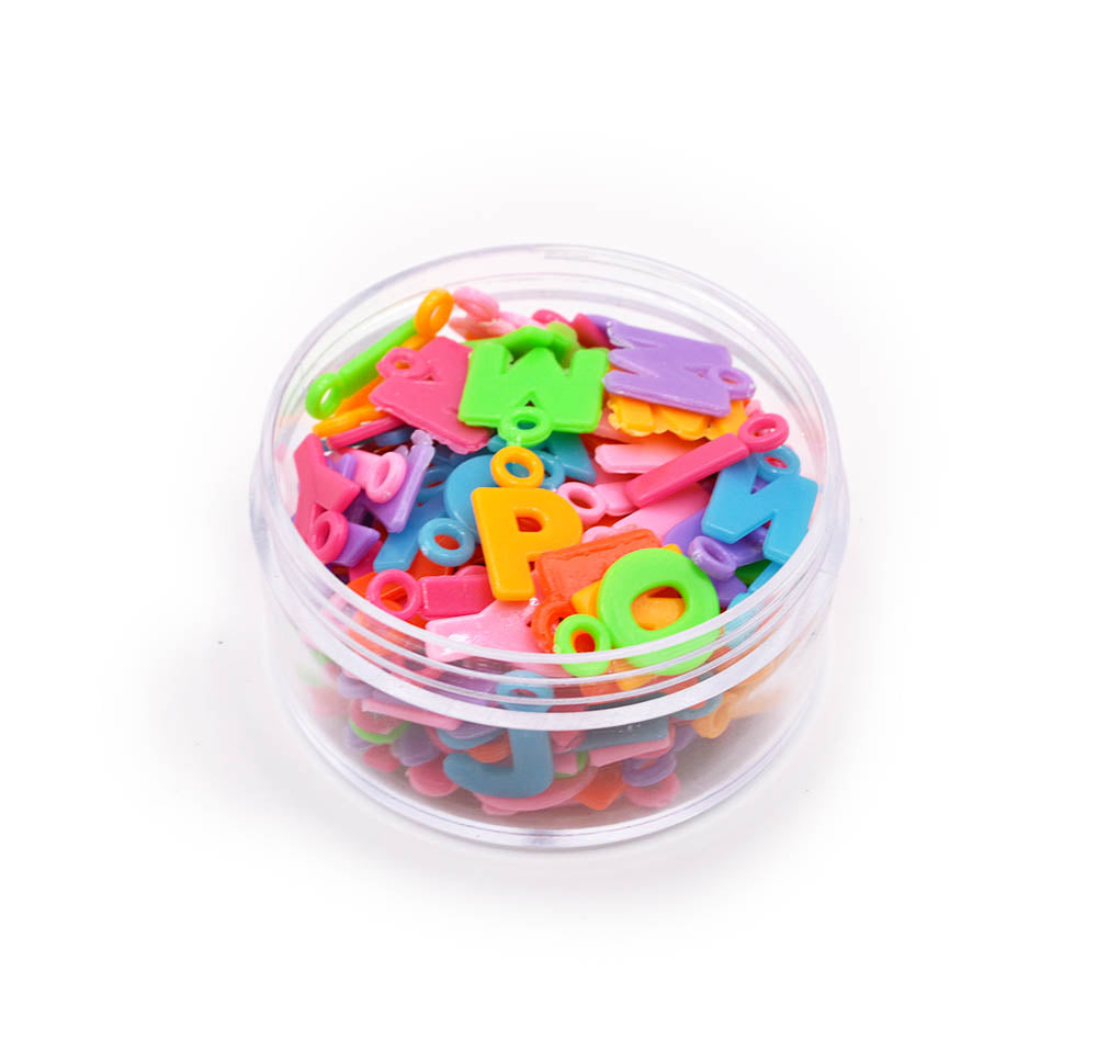 Alphabet Rainbow Plastic Letter Charms