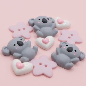 grey baby koala bears craft embellishments for wood and paper crafts