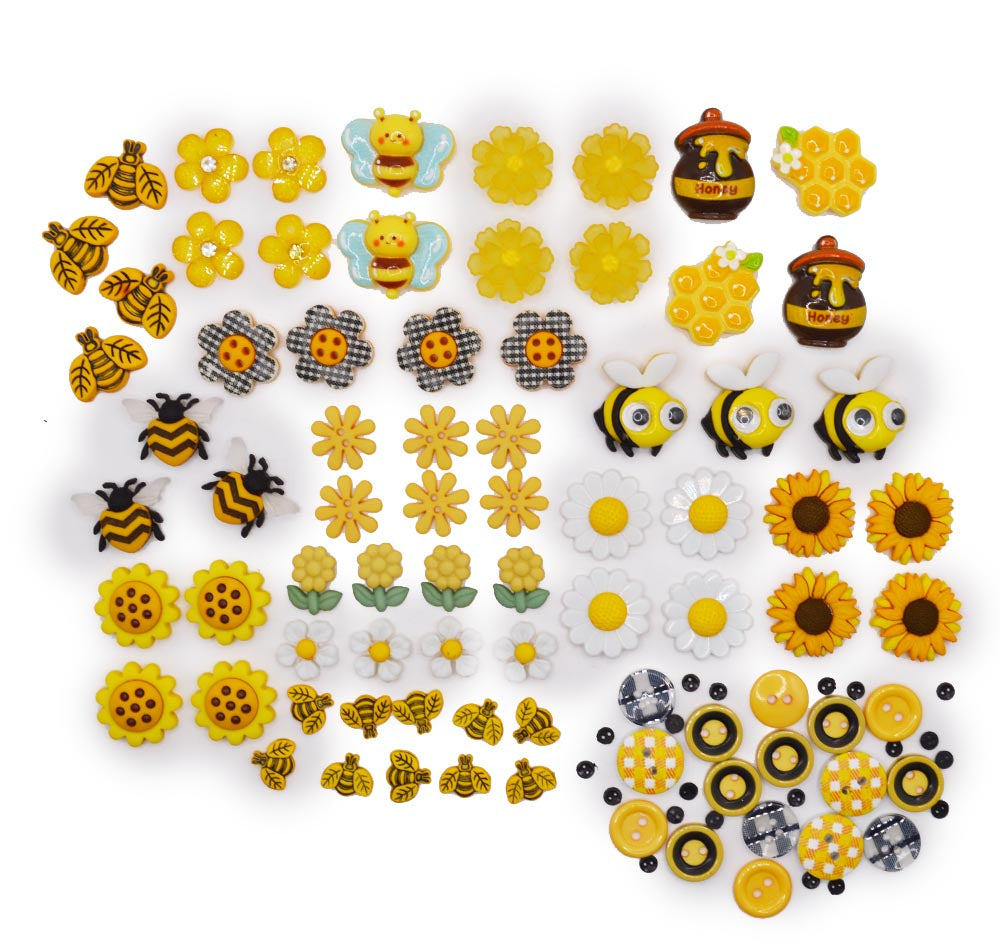 12 high-quality 6x6" double-sided papers from Echo Park Papers and 60+ coordinating Dress It Up buttons