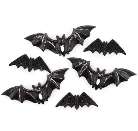 Bewitching Bats Black Animal Buttons